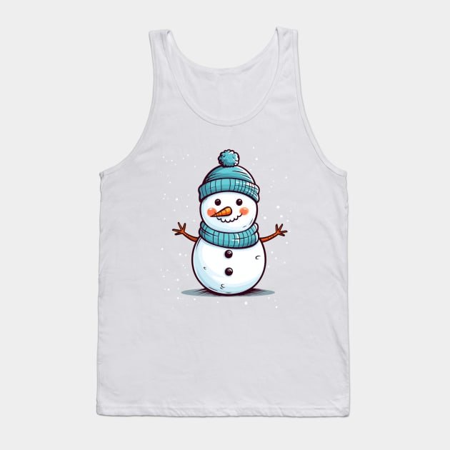 Cheerful Snowman for Christmas Tank Top by MemoraPrint